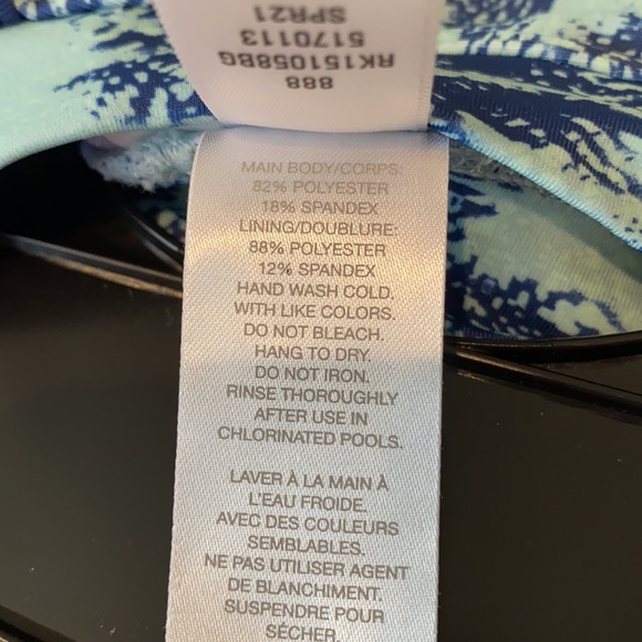 ~Z by Zella~ Blue Glaze Deep Sea Print 2-Piece Swimsuit - Picture 6 of 6